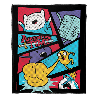 Adventure Time Adventure Comic Throw Blanket 50"x60"
