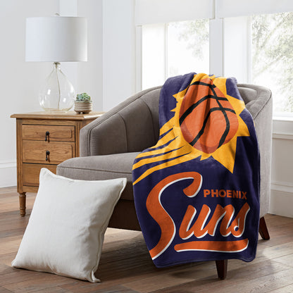 Suns OFFICIAL NBA "Signature" Raschel Throw Blanket 50"x60"