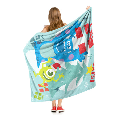 Monsters Inc., Festive Monsters Throw Blanket 50"x60"