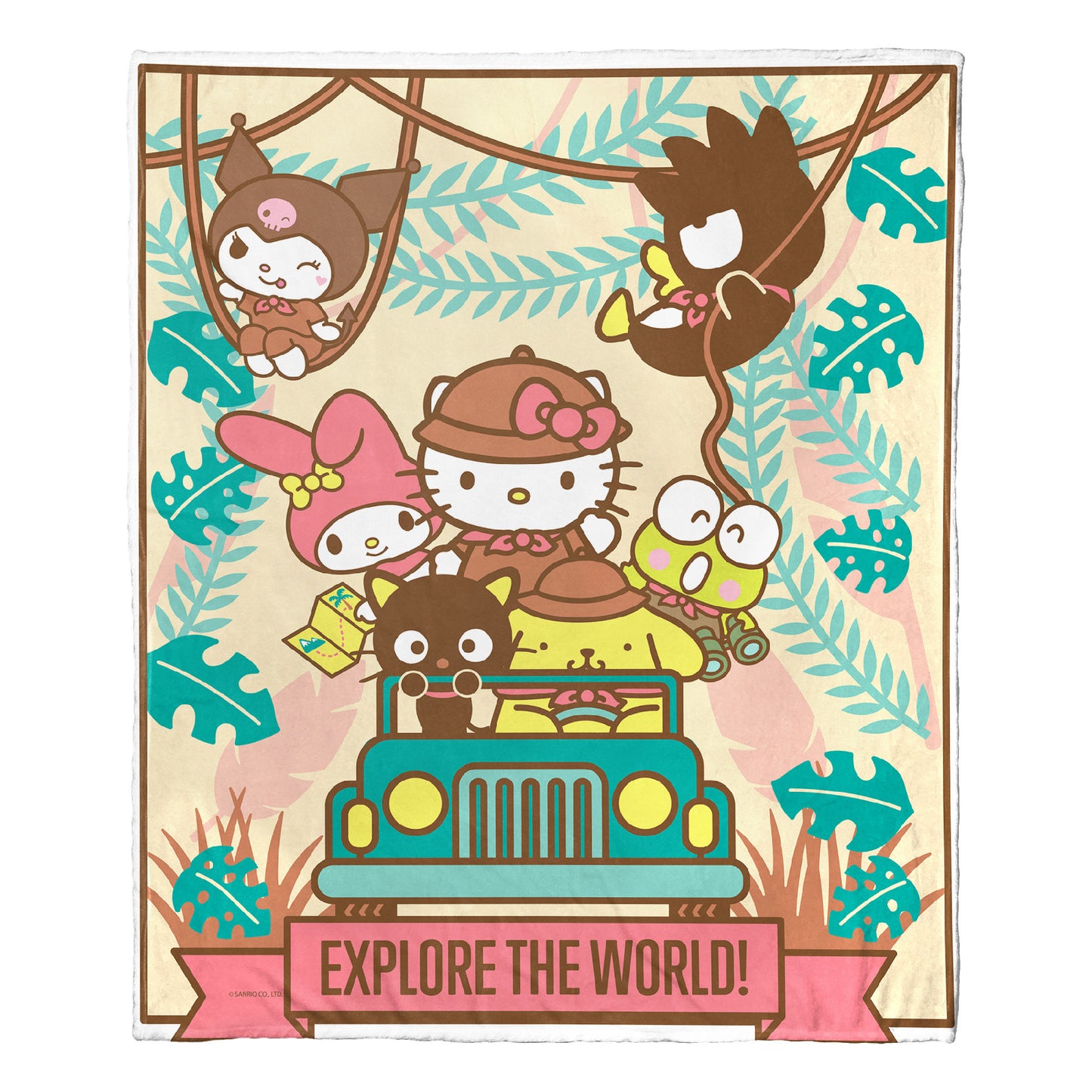 Hello Kitty, EXPLORE THE WORLD, Silk Touch Throw Blanket, 50"x60"