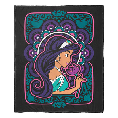 Disney Princess Carousel Jasmine Throw Blanket 50"x60"
