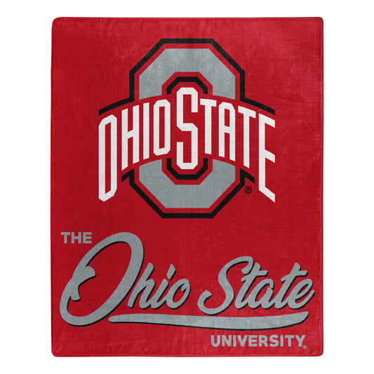 Ohio State OFFICIAL NCAA "Signature" Raschel Throw Blanket 50"x60"
