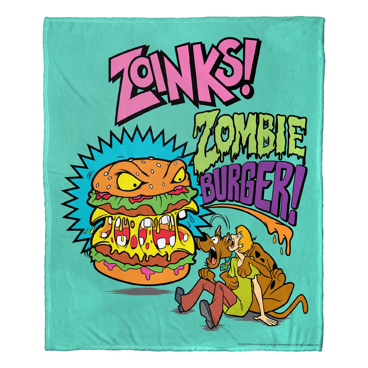 Scooby Doo, Zombie Burger Throw Blanket 50"x60"