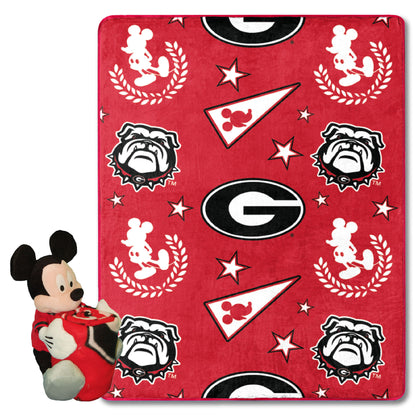 Georgia OFFICIAL NCAA & Disney's Mickey Mouse Pillow & Blanket Set