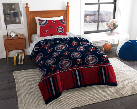 Minnesota Twins OFFICIAL MLB Twin Bed In Bag Set