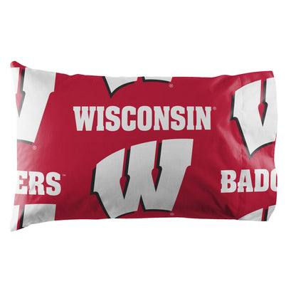 Wisconsin Badgers Rotary Queen Bed In a Bag Set