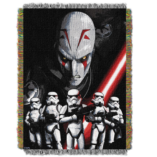 Star Wars Grand Inquisitor "Rebel Storm" Licensed 48"x 60" Blanket Throw
