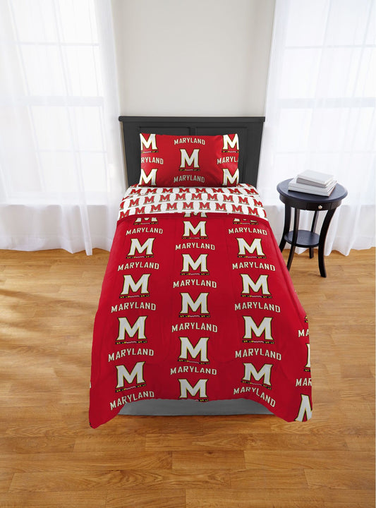 Maryland Terrapins Twin Rotary Bed In a Bag Set
