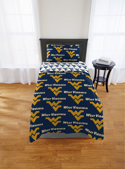West Virginia Twin Rotary Bed In a Bag Set