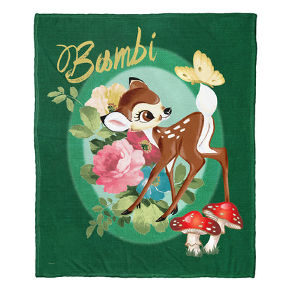 Bambi 80th Celebration, Bambi Bouquet Throw Blanket 50"x60"