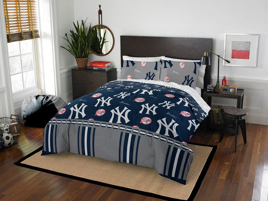 New York Yankees OFFICIAL MLB Full Bed In Bag Set