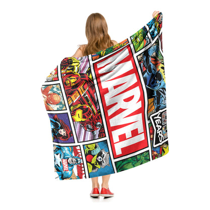 Marvel Comics History Throw Blanket 50"x60"
