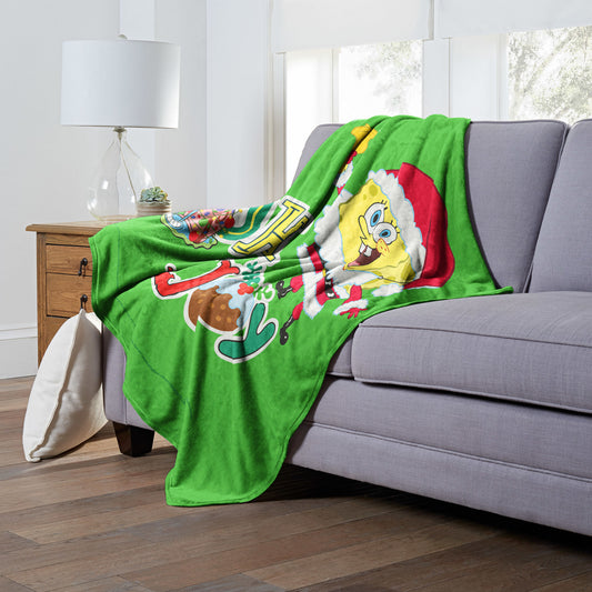SpongeBob, Joyful Holiday Throw Blanket 50"x60"