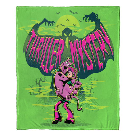 Warner Bros. Scooby-Doo Thriller Mystery Throw Blanket 50"x60"