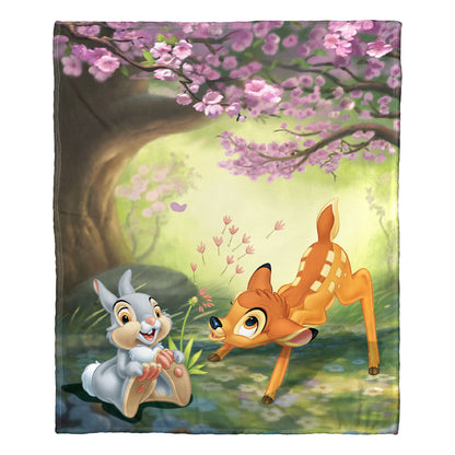 Bambi 80th Celebration, Forest Buddies Throw Blanket 50"x60"