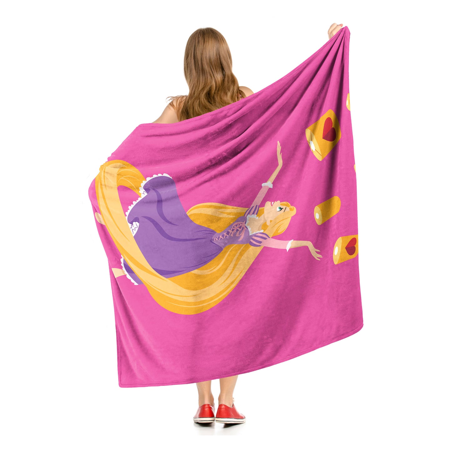 Disney Princesses "Floating Valentines" Throw Blanket 50"x60"