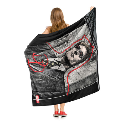 Marvel Comics Dairdevil "Daily Daredevil" Throw Blanket 50"x60"