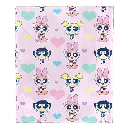 POWERPUFF GIRLS, Raindow Power, Silk Touch Throw Blanket, 50"x60"