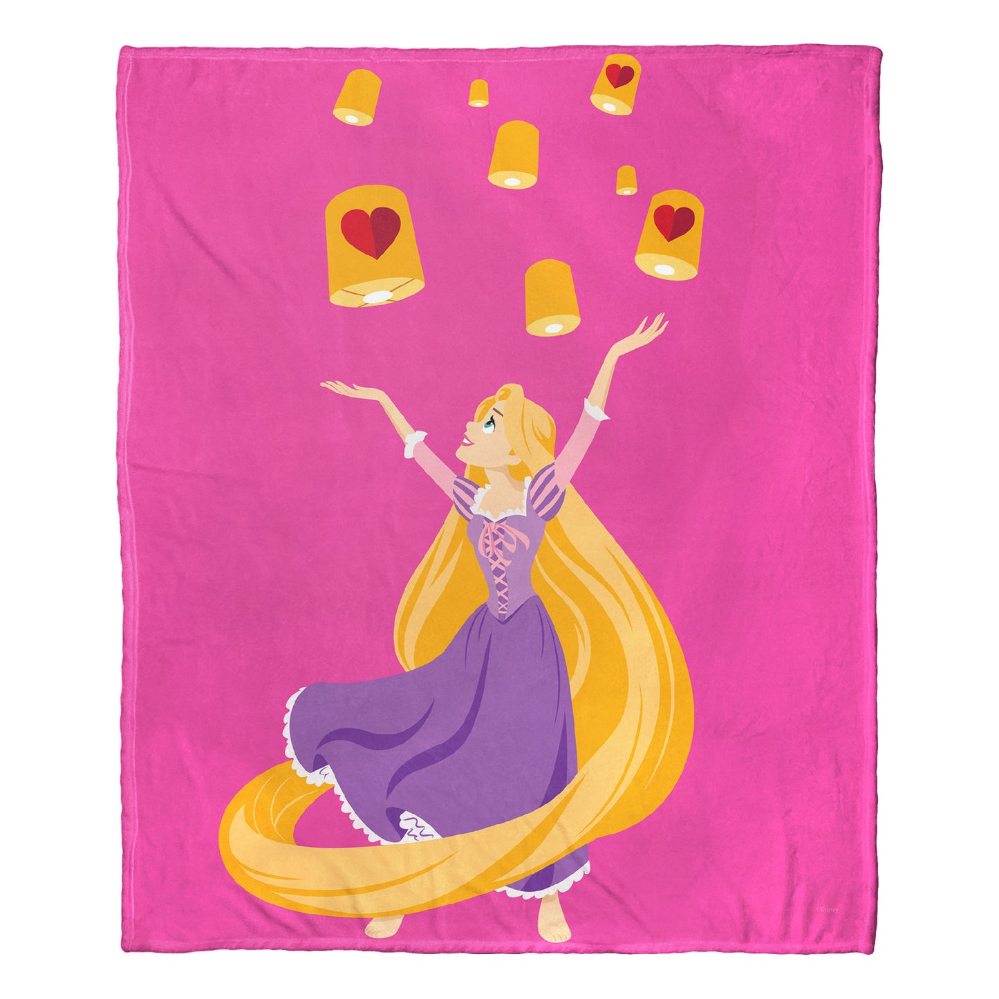 Disney Princesses "Floating Valentines" Throw Blanket 50"x60"