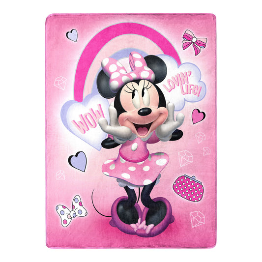 Minnie Mouse; Wow Minnie Silk Touch Throw Blanket; 46"x60"