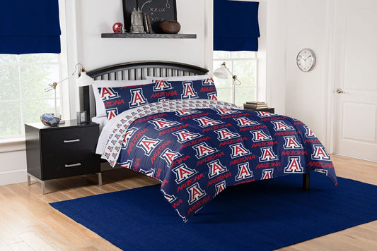 Arizona Wildcats Rotary Queen Bed In a Bag Set