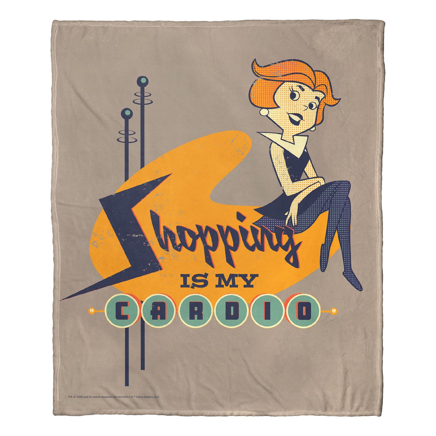 The Jetsons, Shopping Workout Throw Blanket 50"x60"