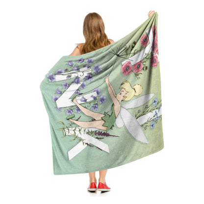 Tinkerbell, Botanical Pixie Throw Blanket 50"x60"