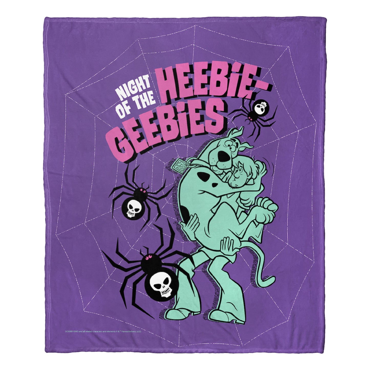 Warner Bros. Scooby-Doo Heebie Geebies Night Throw Blanket 50"x60"