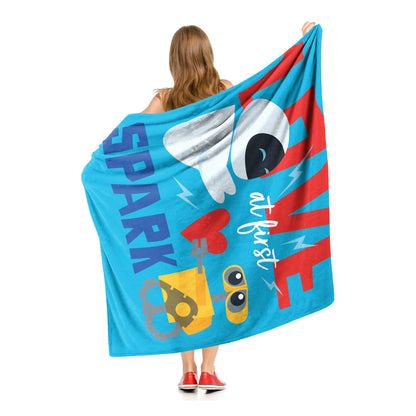 Wall-E, Love At First Spark Throw Blanket 50"x60"