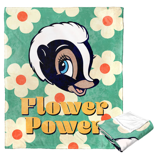 Disney Bambi 80th Celebration, Flower Power, Silk Touch Throw Blanket, 50"x60"