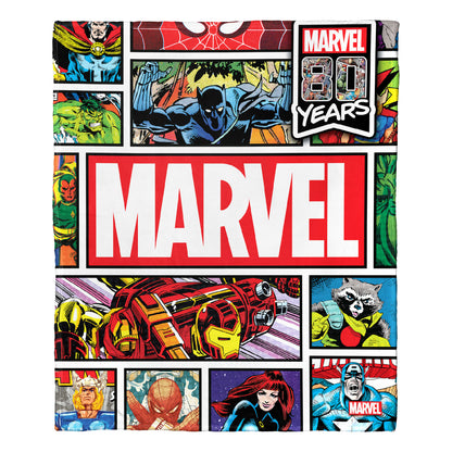 Marvel Comics History Throw Blanket 50"x60"