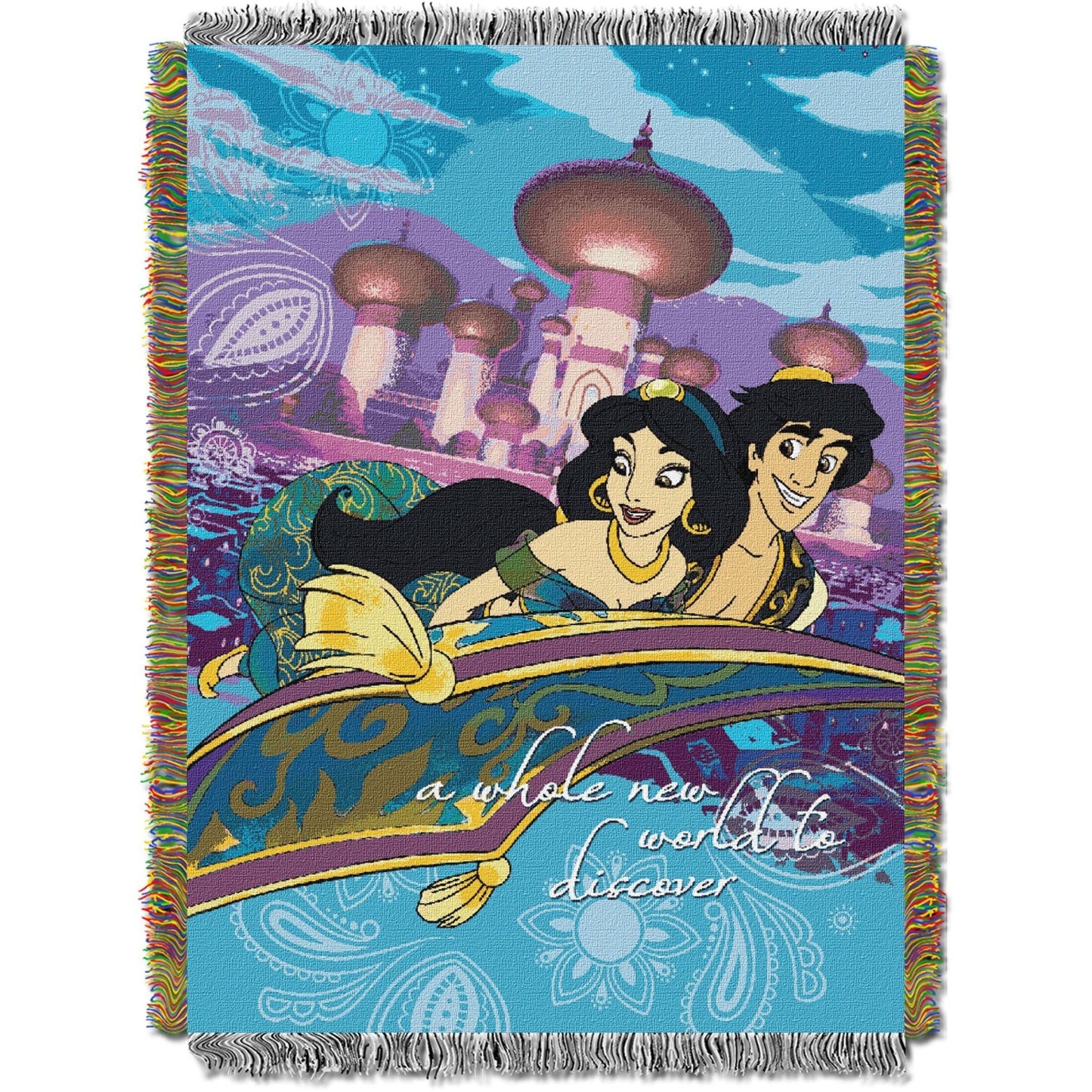 Disney Aladdin "A Whole New World" Licensed 48"x60" Throw Blanket