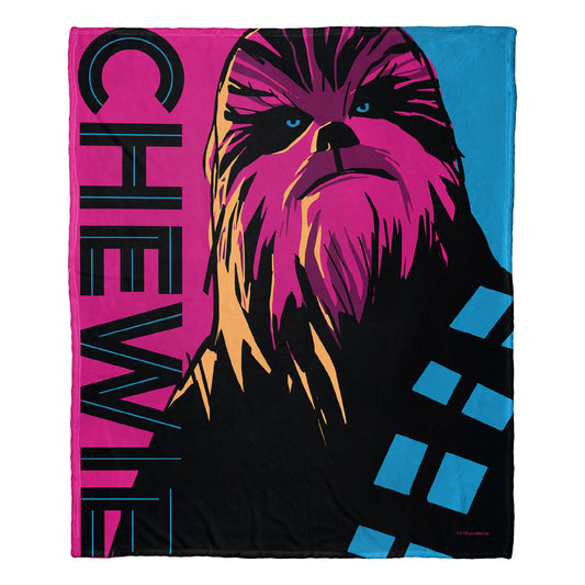 Star Wars Pop Art Chewie Throw Blanket 50"x60"