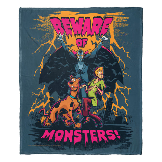 Warner Bros. Scooby-Doo Beware of Monsters Throw Blanket 50"x60"