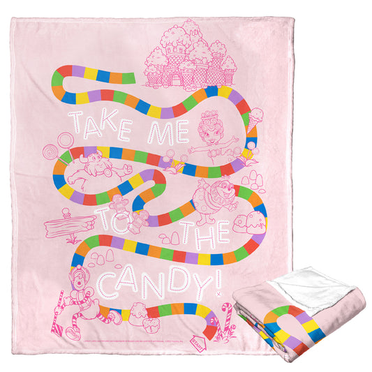 Hasbro Candyland Take Me to the Candy Throw Blanket 50"x60"
