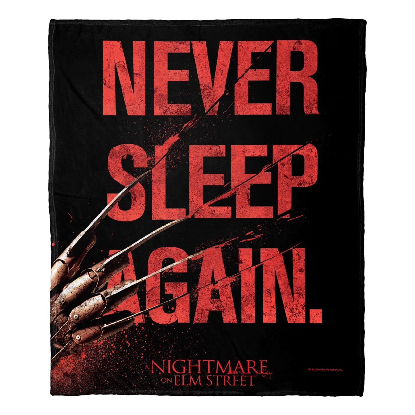 A Nightmare on Elm Street Never Sleep Again Throw Blanket 50"x60"