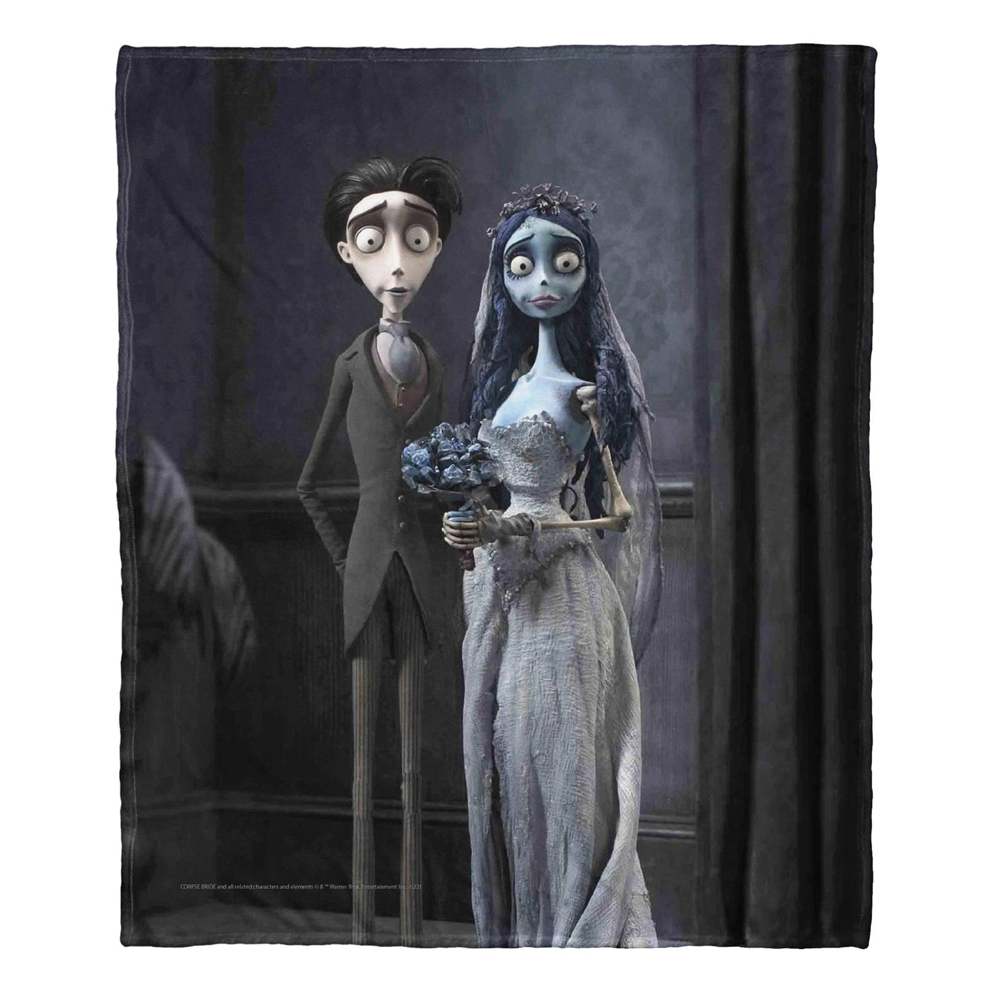 Corpse Bride Marriage Portrait Throw Blanket 50"x60"