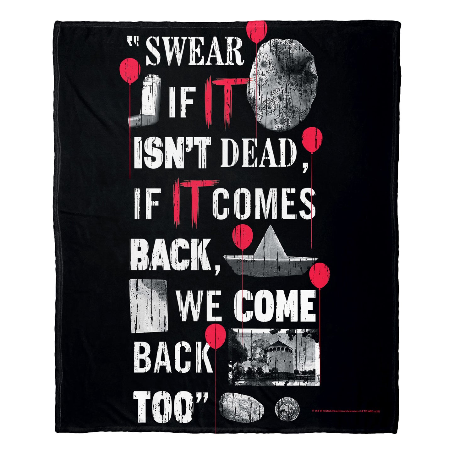 IT 2 We'll be Back Throw Blanket 50"x60"