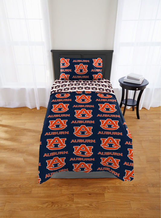 Auburn Tigers Twin Rotary Bed In a Bag Set