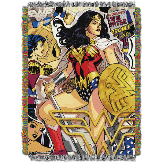 Wonder Woman - Gone Wonder Licensed 48"x 60" Woven Tapestry Throw