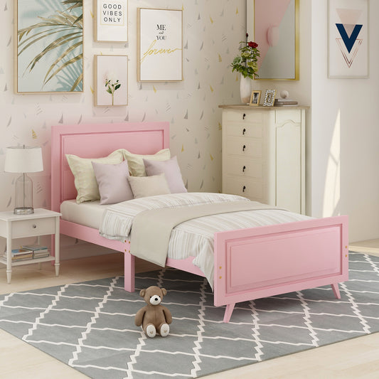 Minimalist Twin Wood Platform Bed