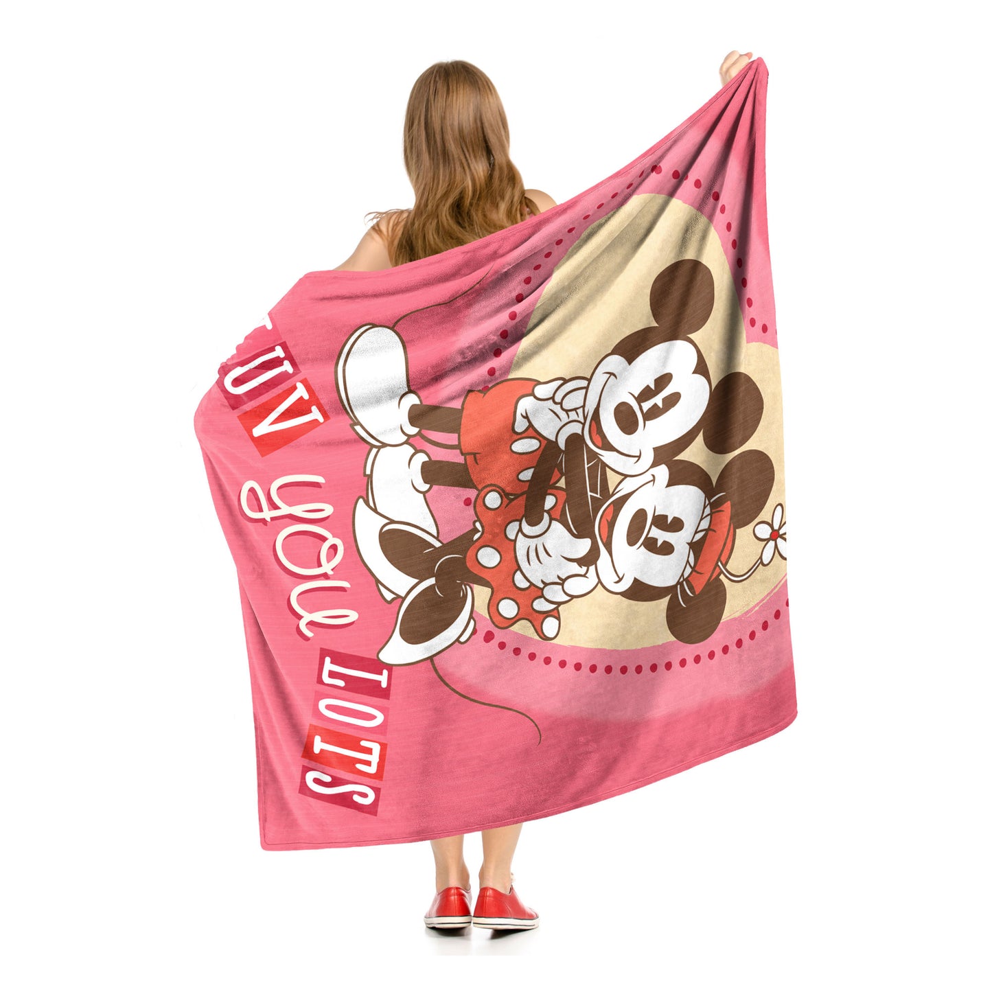 Mickey Mouse, Love You Lots Throw Blanket 50"x60"