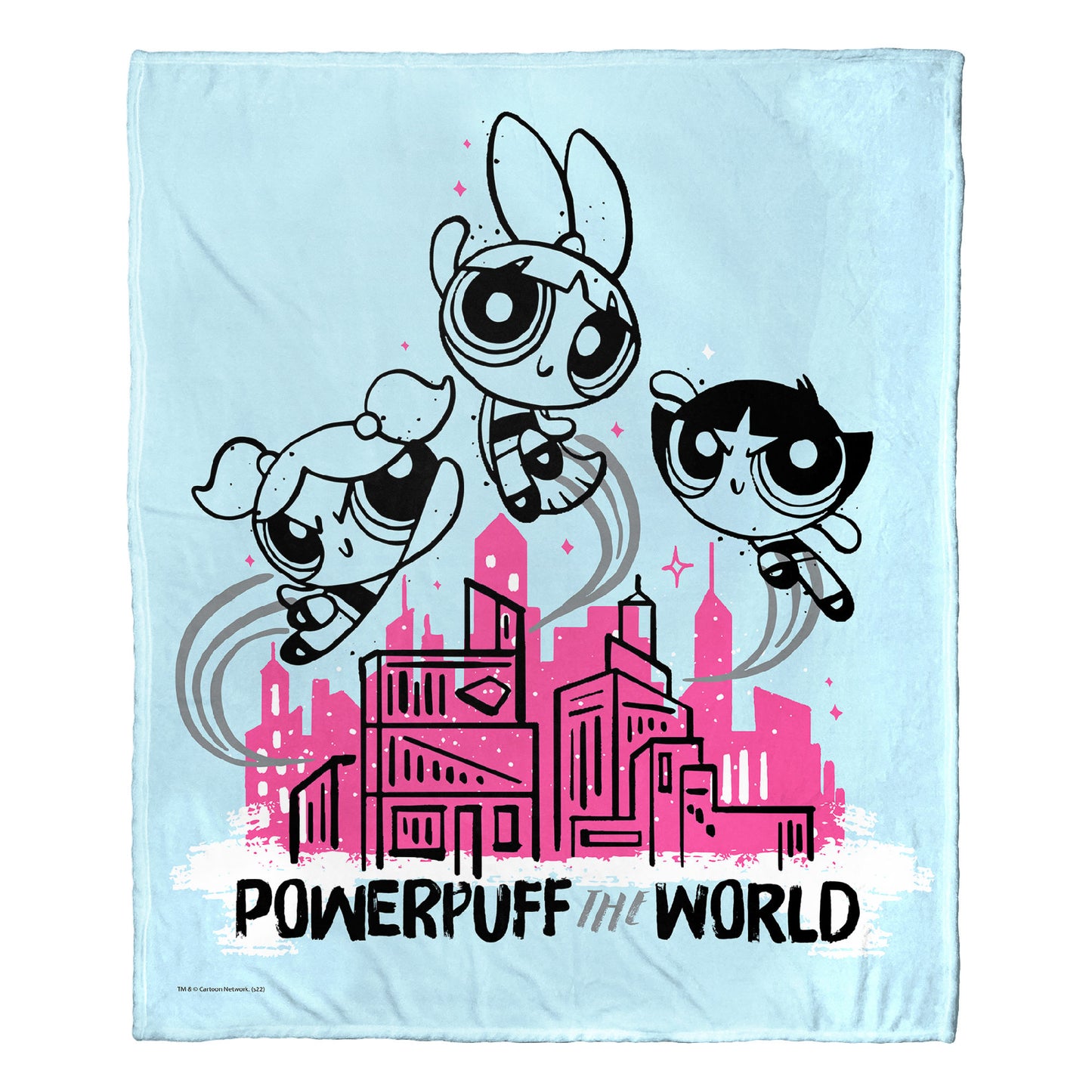 POWERPUFF GIRLS, Saving the World, Silk Touch Throw Blanket, 50"x60"