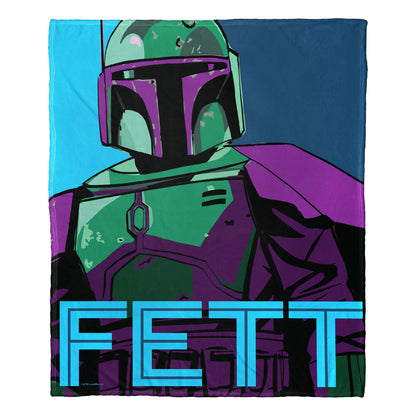 Star Wars Pop Art Boba Fett Throw Blanket 50"x60"