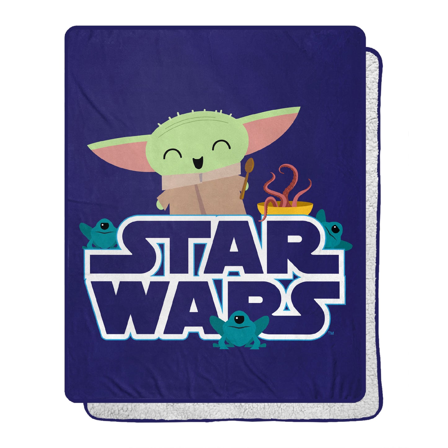 Star Wars: The Mandalorian "Snack is the Way" 40"x50" Sherpa Throw Blanket