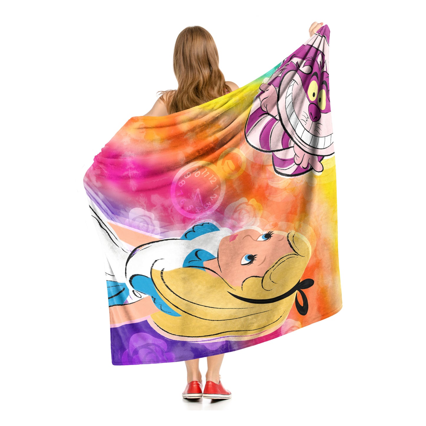 Alice in Wonderland, Rainbows Alice Throw Blanket 50"x60"