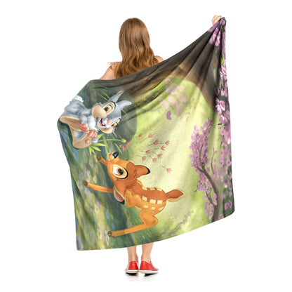 Bambi 80th Celebration, Forest Buddies Throw Blanket 50"x60"