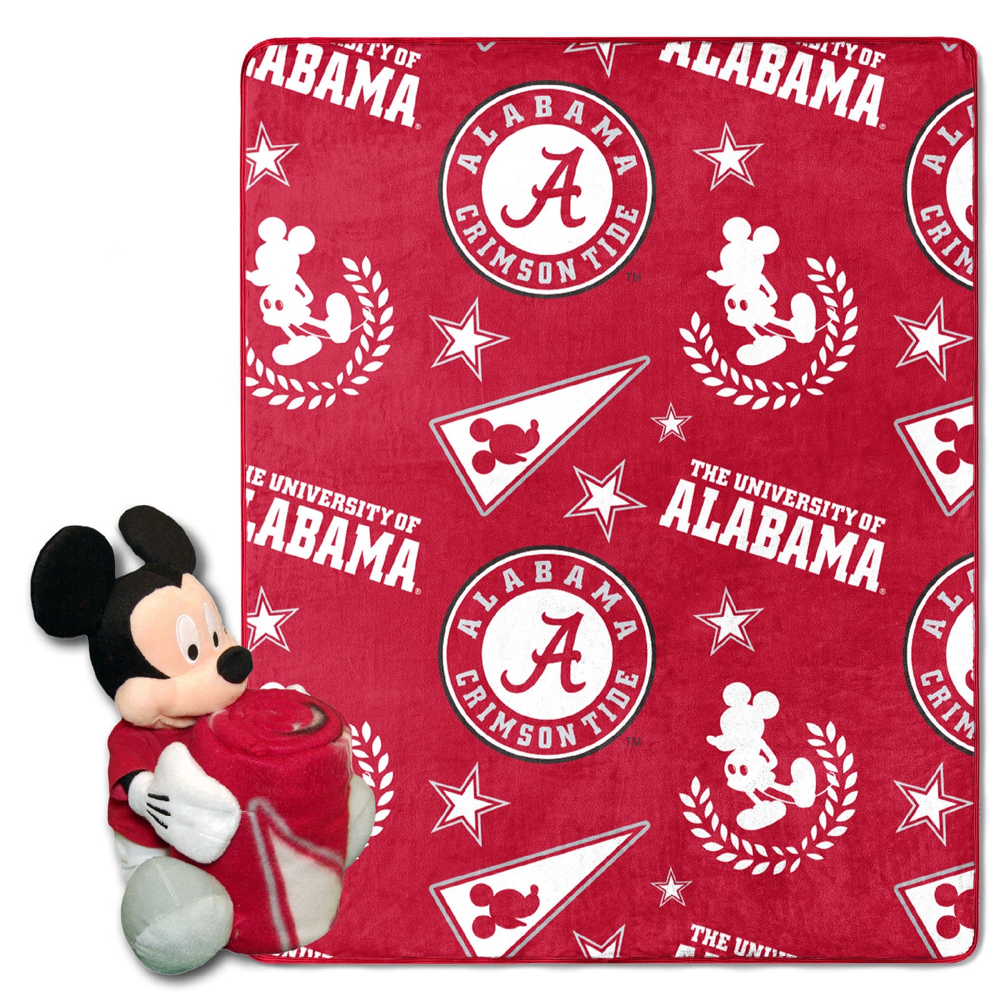 Alabama OFFICIAL NCAA & Disney's Mickey Mouse Pillow & Blanket Set