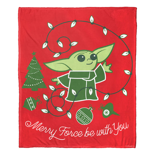 Star Wars: The Mandalorian, Merry Force Throw Blanket 50"x60"