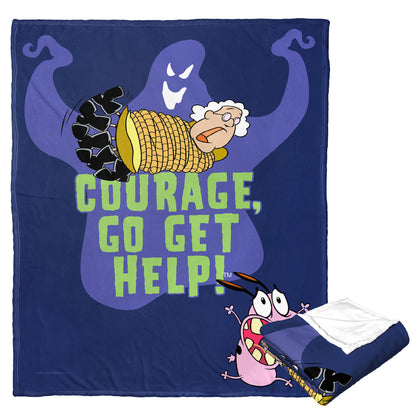 Cartoon Network's Courage the Cowardly Dog Go Get Help Throw Blanket 50"x60"